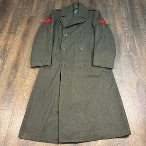 Vintage 1957 Marine Corps Wool Trench Coat